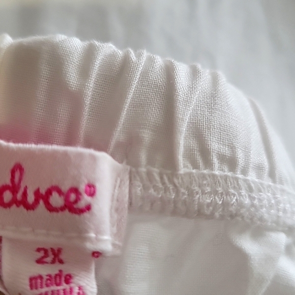 Fresh Produce TopStitch Sheeting White Cotton Capri Pants Size 2X - Picture 5 of 10